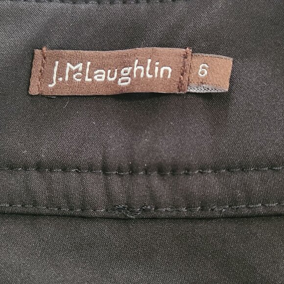 J. McLaughlin Keana Plaid Houndstooth Metallic Skirt Preppy Classic Old Money 6 - Picture 4 of 9